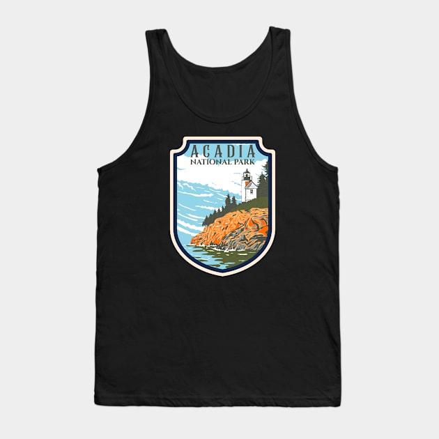 Acadia National Park Emblem Tank Top by CardboardCotton